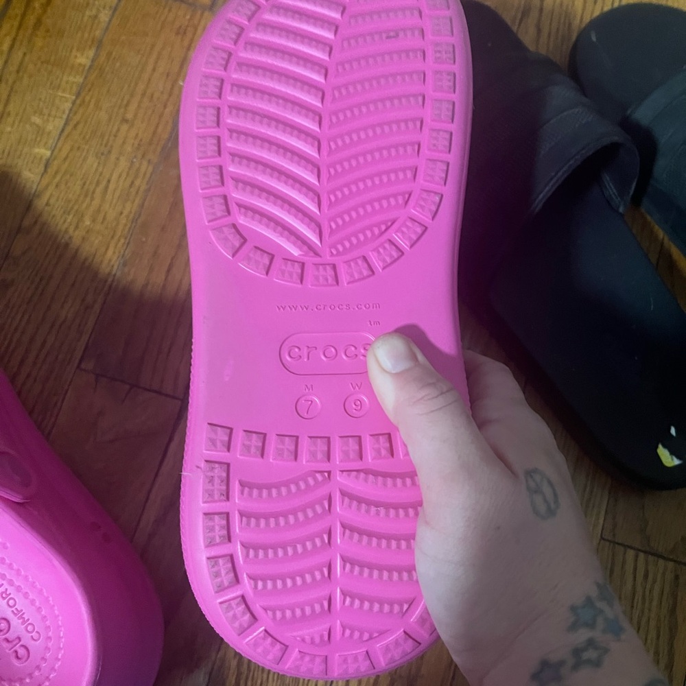 Crocs Pink Sandals Elevated Platform - image 4